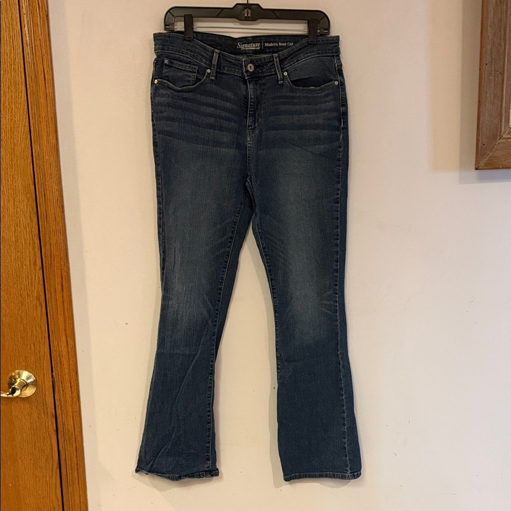 3/$15 Bootcut Signature by Levi Strauss Blue Jeans Stretch Denim Casual Pants